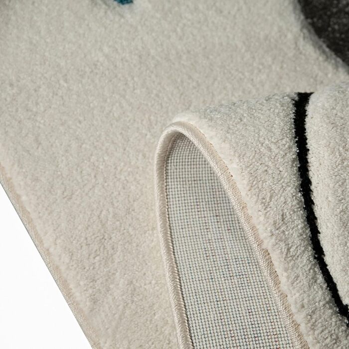 Барвистий килимок-метелик для дитячої кімнати u2012 підходить для алергіків u2012 (200 х 290 см, кремовий)
