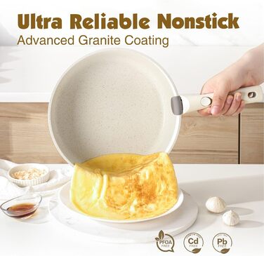 Набір посуду SENSARTE з керамічним покриттям (24 частини) - антипригарне, для всіх плит, безпечне