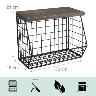 Підвісна полиця Relaxdays для зберігання фруктів та овочів