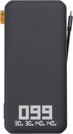 Для ноутбука Xtorm Titan Ultra 200 Вт, Power Bank 27 000 MAH, XB403, USB-C PD, LED індикатор, сумісний зі смартфоном, планшетом і ноутбуком, XB4, Магнітний USB-кабель, Міцний матеріал, Сірий