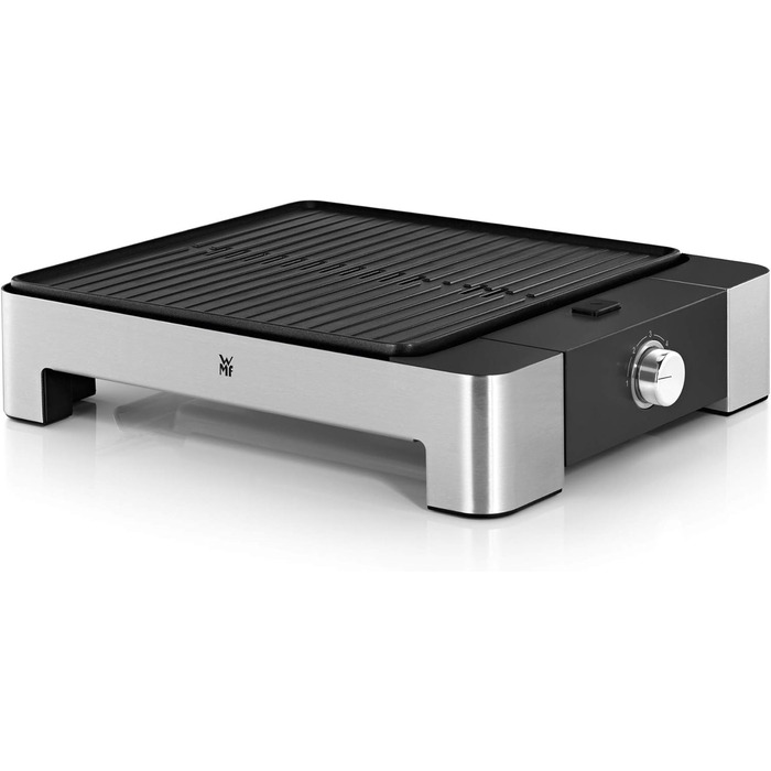 Електричний гриль WMF Lono Quadro: компактний гриль з нержавіючої сталі, 1250 Вт, для дому, легко миється