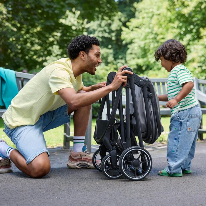 Дитяча коляска Bebeconfort Breeze Trio 3-в-1, 0-4 роки, до 22 кг, i-Size, компактна, сірий камінь