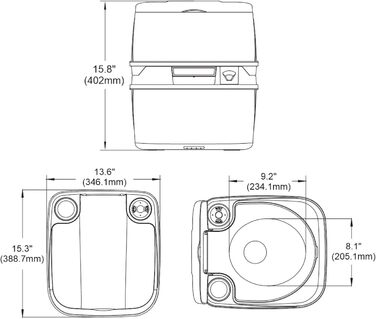 Seaflo LIGHTEU 18L портативна інжекційна туалет для кемпінгу, автодому та відпочинку на природі