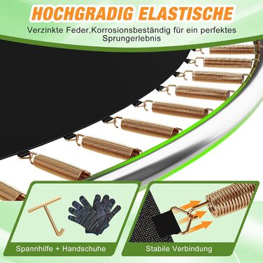 Батут Devoko вуличний Ø427 см, GS-сертифікат, посилені траверси, міцний, надійний, 427x427x265 см