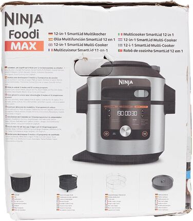 Мультиварка Ninja Foodi MAX 7.5 л, 14-в-1, скороварка, фритюрниця, повільна плита, OL650EU, нержавіюча сталь