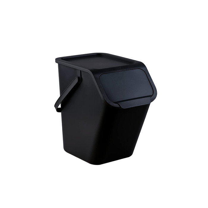 Практичний набір з 3 контейнерів для збору сміття / система поділу сміття на кухні / Система збору сміття з відкидною кришкою / кошик для сміття з кришкою / сміттєвий бак / система поділу сміття 3x25 л