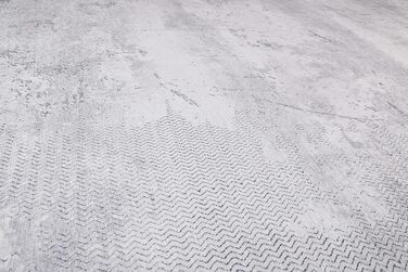 Доріжка, вінтажний килим з коротким ворсом ідеально підходить для вітальні та спальні, дуже простий у догляді, випромінює (сірий, 120 x 170 см)