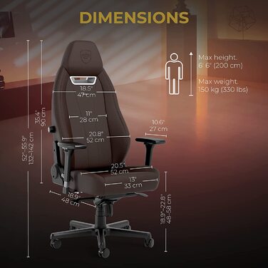 Крісла Legend TX Gaming Chair Anthracite - 150 кг - 4D Підлокітники - Штучна шкіра, Java Edition