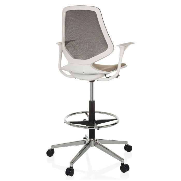 Офісне крісло / Барний стілець TOP WORK STYLE, тканина бежевого кольору, hjh OFFICE