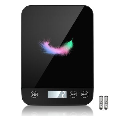 Кухонні ваги Dr. Cow з подвійною платформою, 15 кг/1 г та 500 г/0.01 г, 7 одиниць вимірювання, функція тарування, підрахунку, автовимкнення, для кухні, ювелірних виробів, випічки та приготування їжі (K53H)