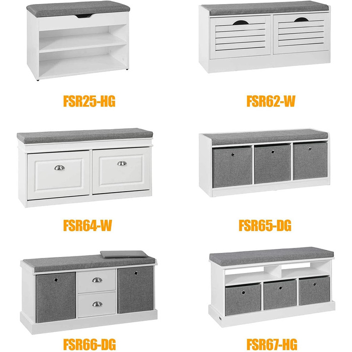 Полка для взуття SoBuy з сидінням, білий, 104x52x24 см, FSR64-W