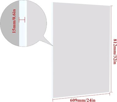 Дзеркало для ванної кімнати WONSTART 81.3 x 61 см біле з алюмінієвою рамою, для монтажу над умивальником, сучасний дизайн, підходить для ванної, спальні, передпокою