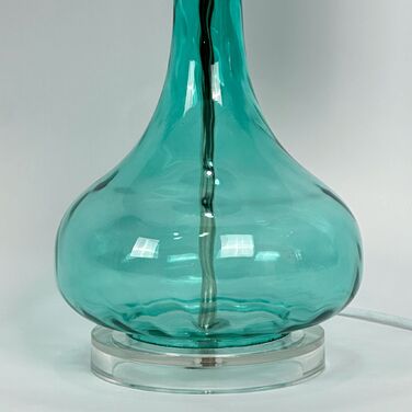 Лампа для столу Relaxdays зі скляною основою та тканинним абажуром