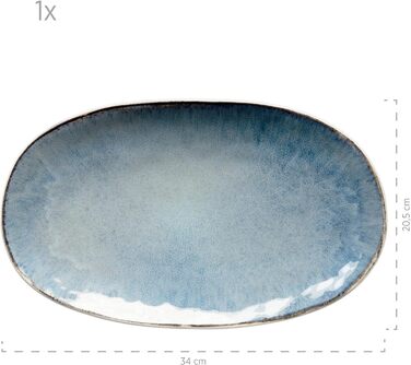 Набір посуду для заморожування, керамічний, на 4 персони, 16 предметів, синій в цяточку & Набір для заморожування, 3 сервірувальні тарілки, синя глазур (макс. 60 символів)