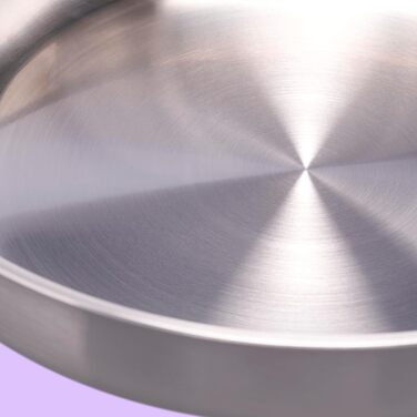 Сковорода Reishunger Premium - без покриття з нержавіючої сталі ( 28 см) - Жаростійкий до 220 градусів - Ідеально підходить для гарячого смаження Сковорода без покриття (28 см)