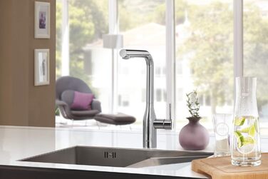 Змішувач для раковини GROHE Essence одноважільний, висувна подвійна розпилювальна головка, поворот на 360, хром