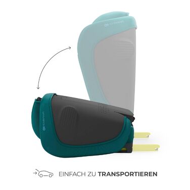 Автокрісло Kinderkraft UNITY 2 i-Size, 100-150 см, 3,5-12 років, регульована підголовник, AIR FLOW, 5 положень спинки, зелений