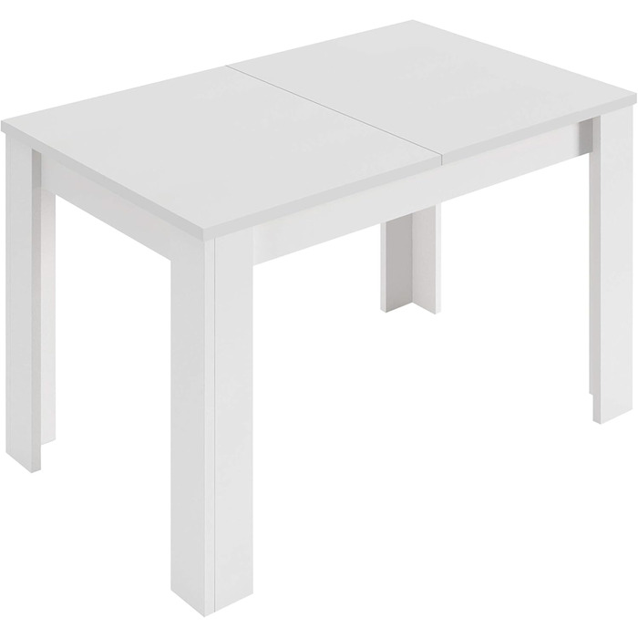 Розсувний обідній стіл Habitdesign Kendra, білий та канадський дуб, 140–190 x 78 x 90 см