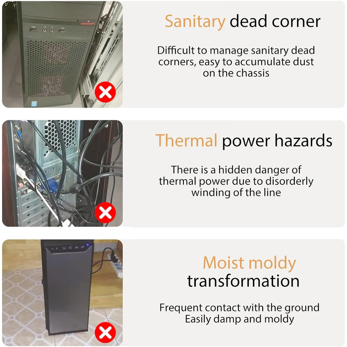 Підставка для комп'ютера настільна, 40x40x7 см, мобільна, універсальна, для ПК, ігрового комп'ютера, офісу