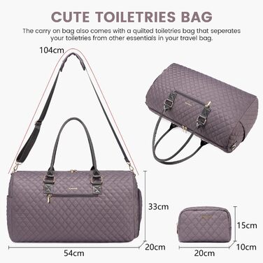 Жіноча спортивна та дорожня сумка LOVEVOOK, з сумкою для туалетного приладдя, відділенням для взуття та вологої шкіри, водонепроникна, чорна