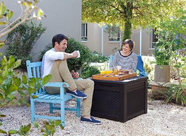 Скриня для зберігання Keter City Box 113л, деревоподібний дизайн, 55x44x57.8 см - для балкона та малих площ