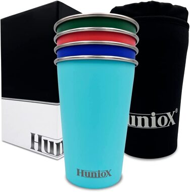 Чашка для кемпінгу з нержавіючої сталі HUNIOX 500 мл, 4 шт.