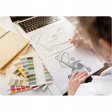 Легка прогулянкова коляска-трость Nukido, складана, з великими колесами