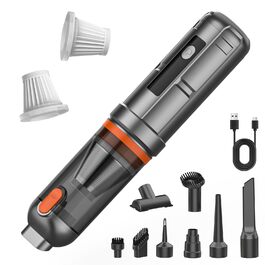 Акумуляторний ручний автомобільний пилосос 16000Па, безщітковий мотор, 4-в-1, швидка зарядка для авто, дому, офісу та тварин