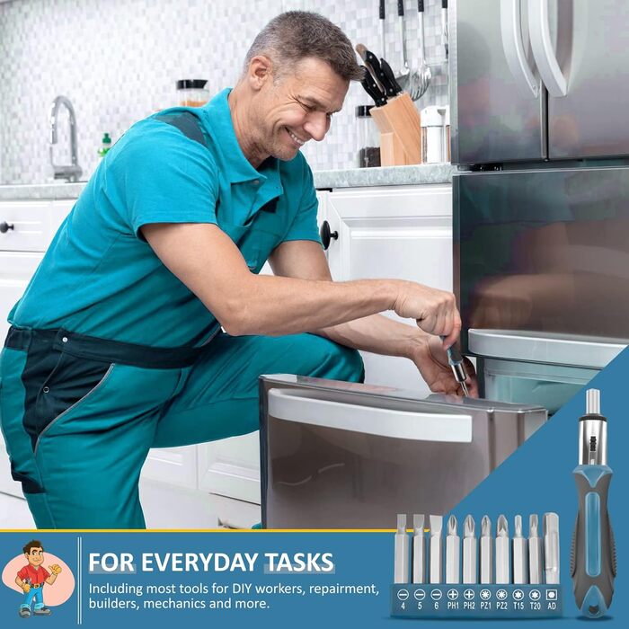 Набір інструментів Sundpey 148 предметів в кейсі: універсальний набір для дому та ремонту з викрутками, ключами, плоскогубцями та тестером напруги (синій)