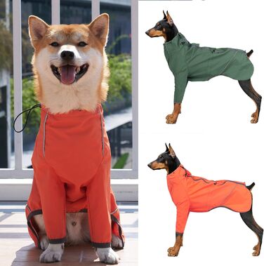 Куртка для собак Водонепроникний макінтош для вулиці (помаранчевий, XL)