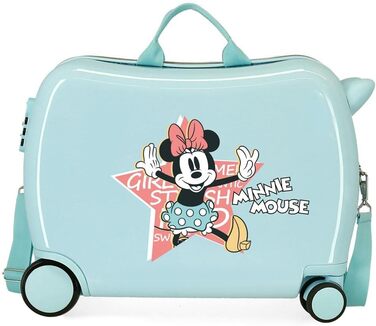 Дитяча валіза Disney Mickey, зелена, 50x38x20 см, ABS, кодовий замок, 34 л, 3 кг, 2 полиці для ручної поклажі