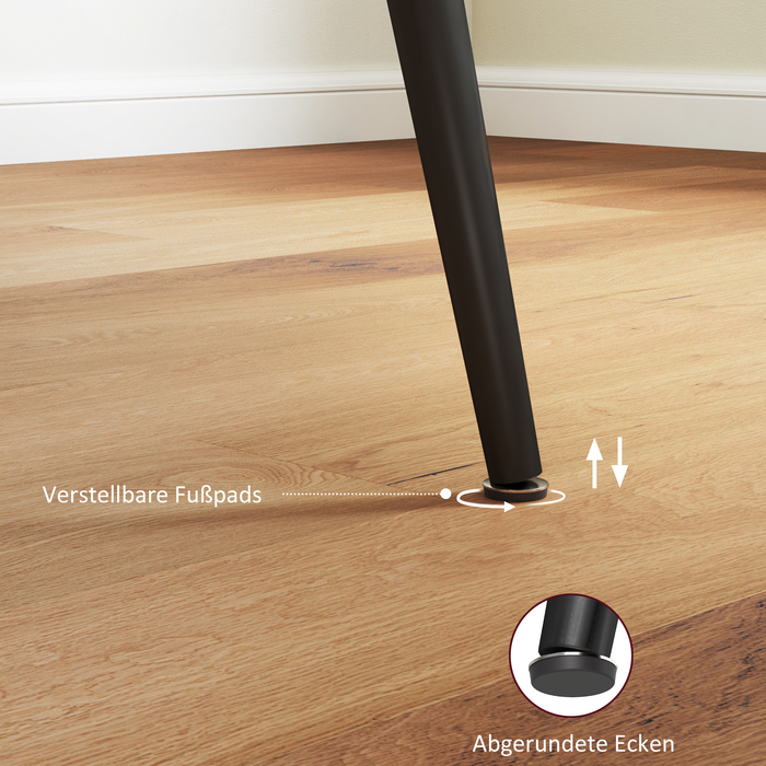 Розсувний обідній стіл, стіл-трансформер на 6-8 осіб, кухонний стіл із міцними сталевими ніжками