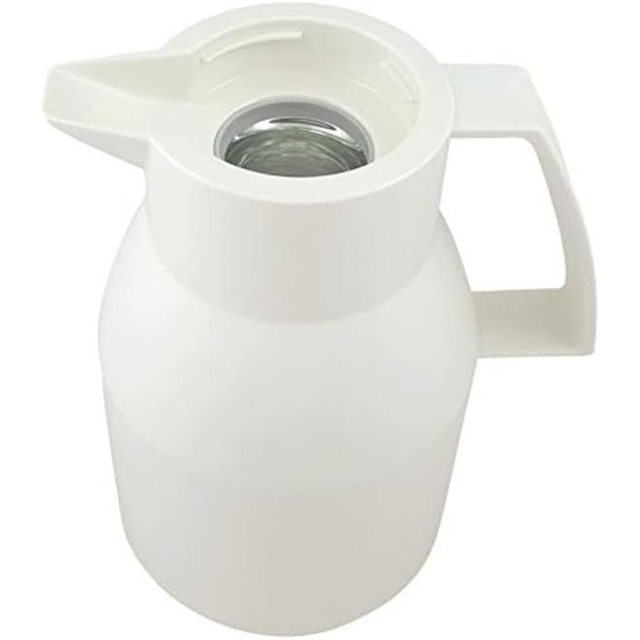 Термос Helios Top Push з нержавіючої сталі, 1 літр (1000 мл), білий