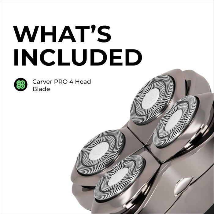 Запасні леза для бритви Skull Shaver Carver PRO (4 шт.) для моделей Pitbull, Palm та Butterfly Kiss