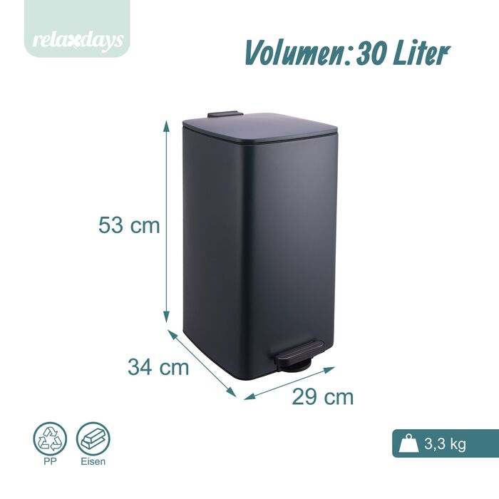 Відро для сміття Relaxdays, 30 літрів