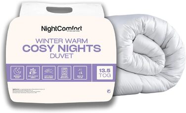 Ковдра антиалергенна Night Comfort Cosy Nights, 13.5 tog, 200x135 см, біла, односпальне ліжко