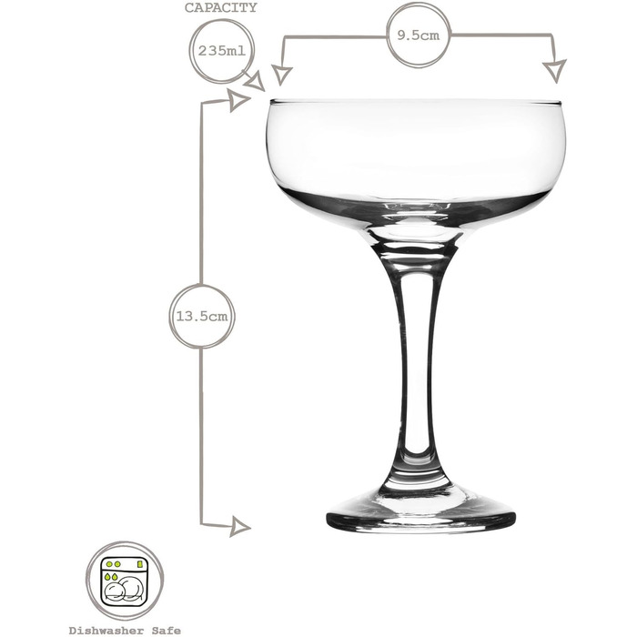 Rink Drink Еспресо Мартіні - Brille - 235 мл - Прозорий - Набір 6 штук