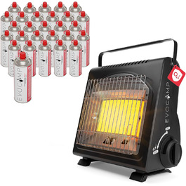 EVOCAMP Портативна газова піч для кемпінгу 1,7 кВт, керамічна піч з ODS, для дому та відпочинку на природі