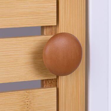 Підвісна шафка для ванної кімнати Relaxdays з бамбуковою дверцятами