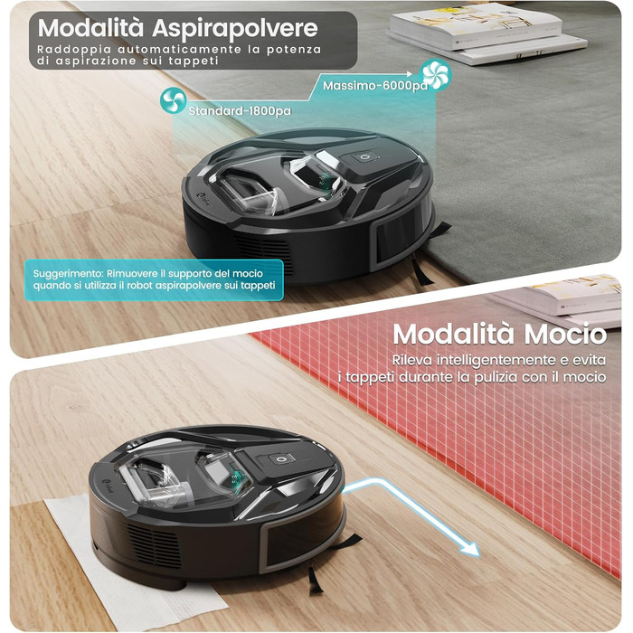 Робот-пилосос LEFANT M320: потужний, тихий, для твердих підлог та шерсті тварин, 210 хв роботи