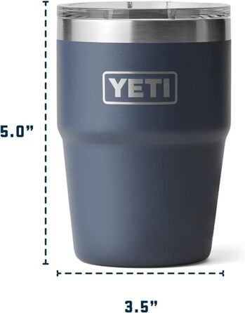 Термос YETI Rambler 16 oz (473 мл) з кришкою MagSlider, колір Moon Dust