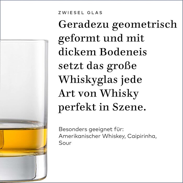 Склянки для віскі Zwiesel Glas Tavoro, 0,4 л (набір 4 шт.), сучасний Tumbler, скло Tritan, Made in Germany