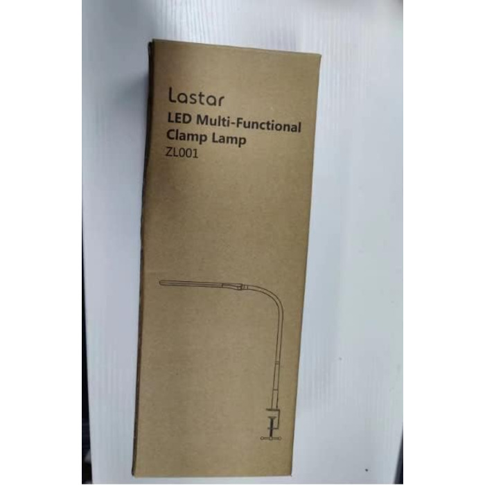 Настільна лампа Lastar Світлодіодна затискна настільна лампа потужністю 12 Вт з регульованою яскравістю для захисту очей з 5 колірними режимами * 4 рівнями яскравості , сенсорним управлінням і функцією пам'яті для офісу, читання, чорного
