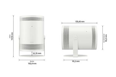 Samsung The Freestyle: Портативний LED-проектор Full HD HDR10 з автонастроюванням та 360° звуком (2023)