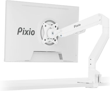 Кріплення для монітора Pixio PS1D Wave White - настільний тримач, сумісність VESA, управління кабелями