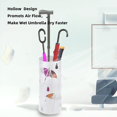 Підставка для парасоль під вхідну зону, вільно стояча, кругла металева, органайзер для парасоль, для дощовиків, тростинок, декору дому/офісу, вміщує 4-5 парасоль