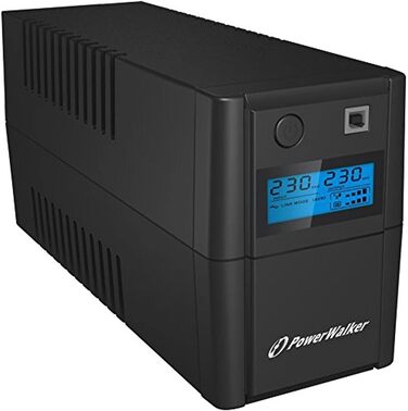 PowerWalker VI 650SE LCD/IEC, 650 ВА, 4 виходи, лінійно-інтерактивний