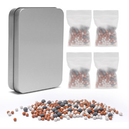 Набір мінеральних перлин YEAUPE для душу: фільтр від накипу, антибактеріальний ефект, мінералізація, pH-нейтральний. 4 шт.