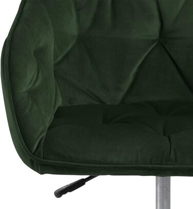Крісло для офісу Bentley AC Design, зелено-чорне, з велюру та металу, 88,5 x 59 x 58,5 см