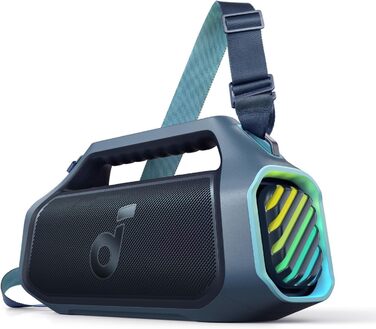 Soundcore Boom 2 Plus - портативна Bluetooth колонка, 140W, IPX7, RGB, Power Bank, BT 5.3 (синій)